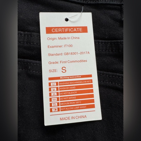 New Collection Black Pearl Embellished Wide Leg Jeans small NWT - Picture 5 of 6